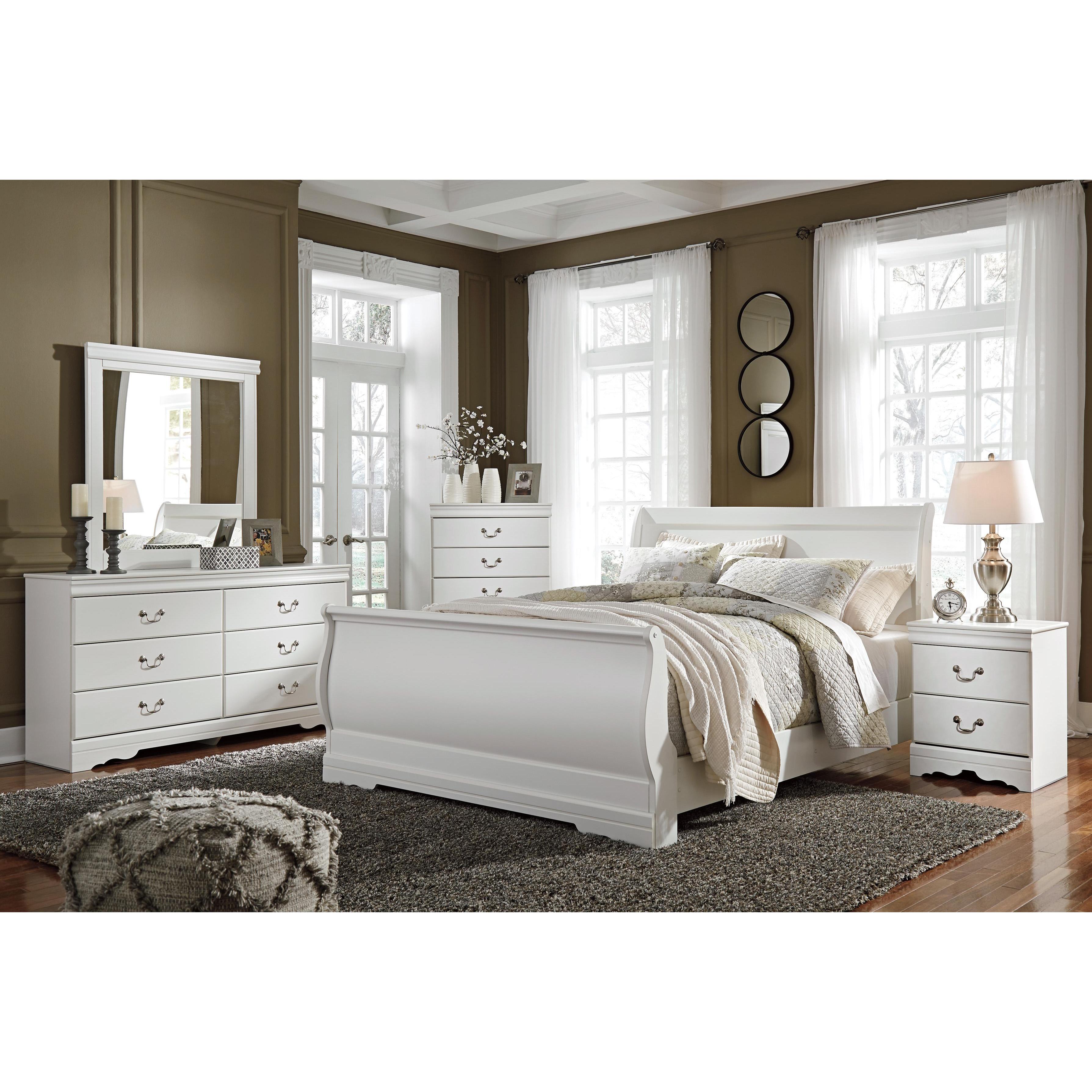 Signature Design by Ashley Anarasia B129 7 pc Queen Sleigh Bedroom Set