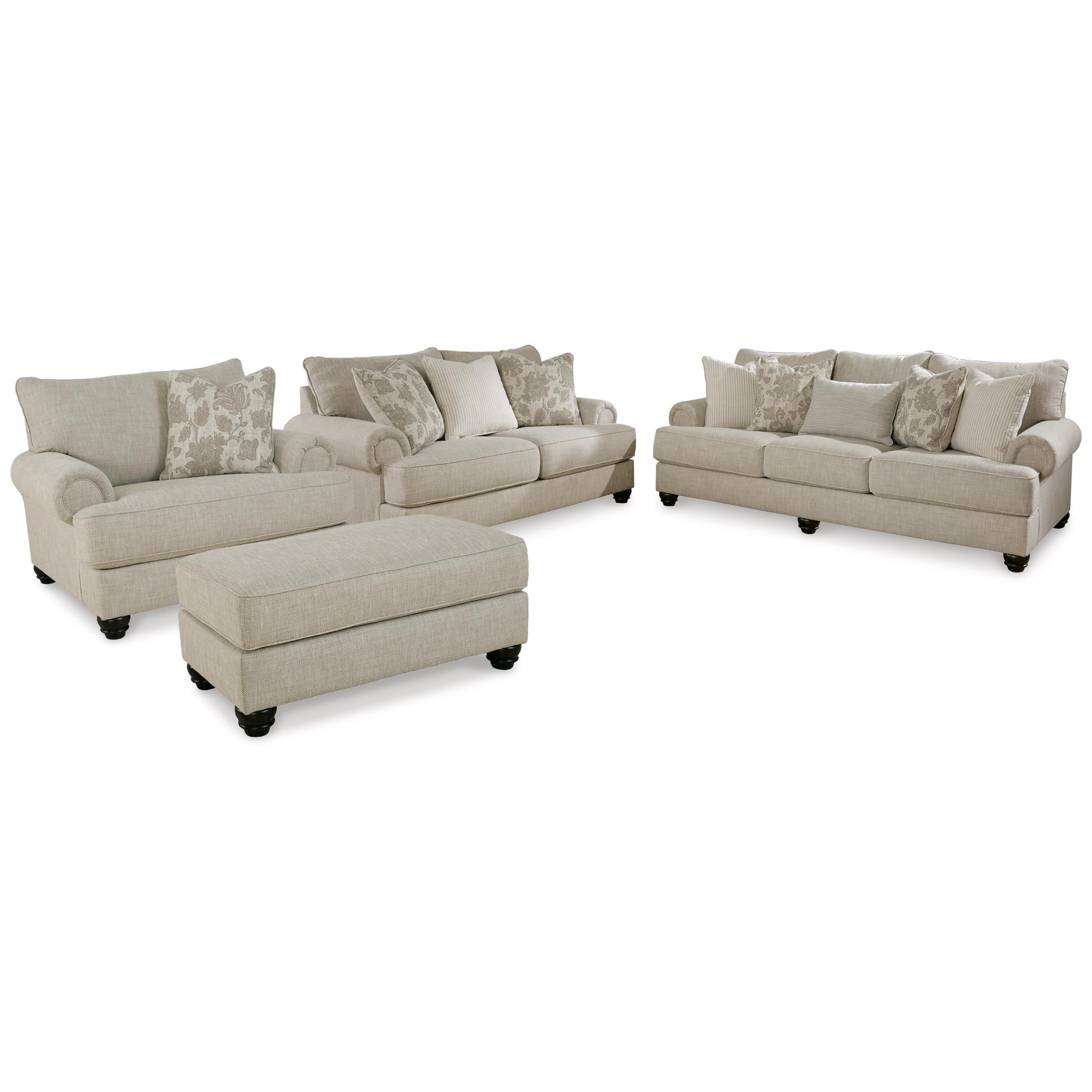 Benchcraft Asanti 13201U4 4 pc Sofa, Loveseat, Oversized Chair and Ott