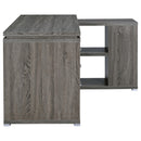 Coaster Furniture Yvette 800518 60-inch 3-Drawer L-Shape Computer Desk - Weathered Grey IMAGE 8