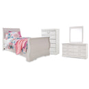 Signature Design by Ashley Anarasia B129B21 6 pc Twin Sleigh Bedroom Set IMAGE 1