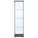 Coaster Furniture Bellatrix 950172 4-shelf Clear Glass Curio Cabinet - Cappuccino IMAGE 6
