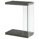 Coaster Furniture Colby 902916 Engineered Wood C-Shaped Side Table - Weathered Grey IMAGE 1