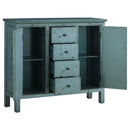 Coaster Furniture Rue 950736 4-Drawer Wood Trellis Accent Storage Cabinet - Blue IMAGE 3