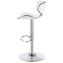 Coaster Furniture Edenton 120389 Upholstered Adjustable Bar Stool - White (Set of 2) IMAGE 5