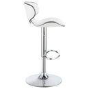 Coaster Furniture Edenton 120389 Upholstered Adjustable Bar Stool - White (Set of 2) IMAGE 7