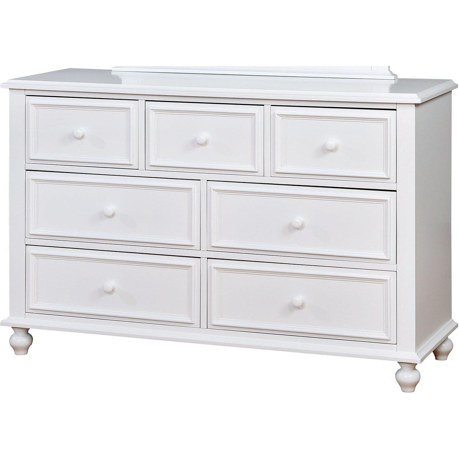 7 drawer dresser white Furniture of America Olivia 7-Drawer Kids Dresser CM7155WH-D