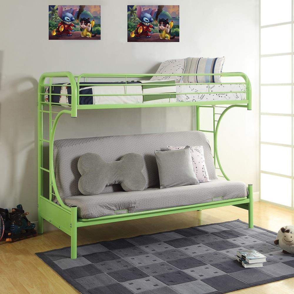 Acme Furniture Eclipse 02091W-GR Twin/Full Futon Bunk Bed