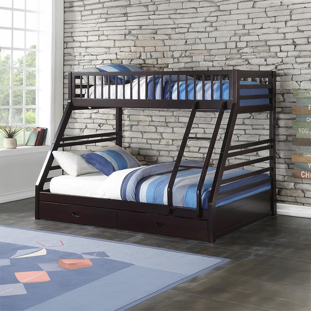 Acme Furniture Jason 37425 Twin Xl/Queen Bunk Bed with Storage Acme Furniture Jason 37425 Twin Xl/Queen Bunk Bed with Storage