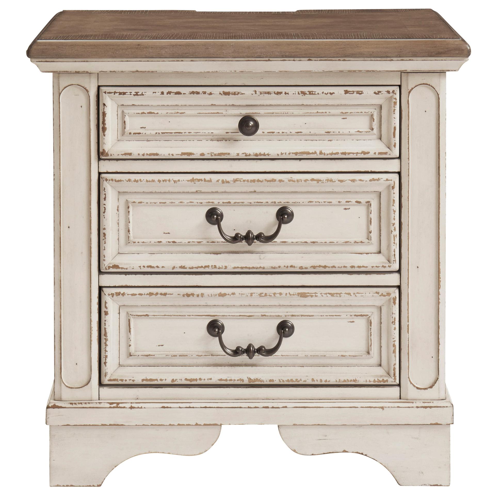アンモナイト Signature Design by Ashley Realyn 3-Drawer Nightstand B743-93