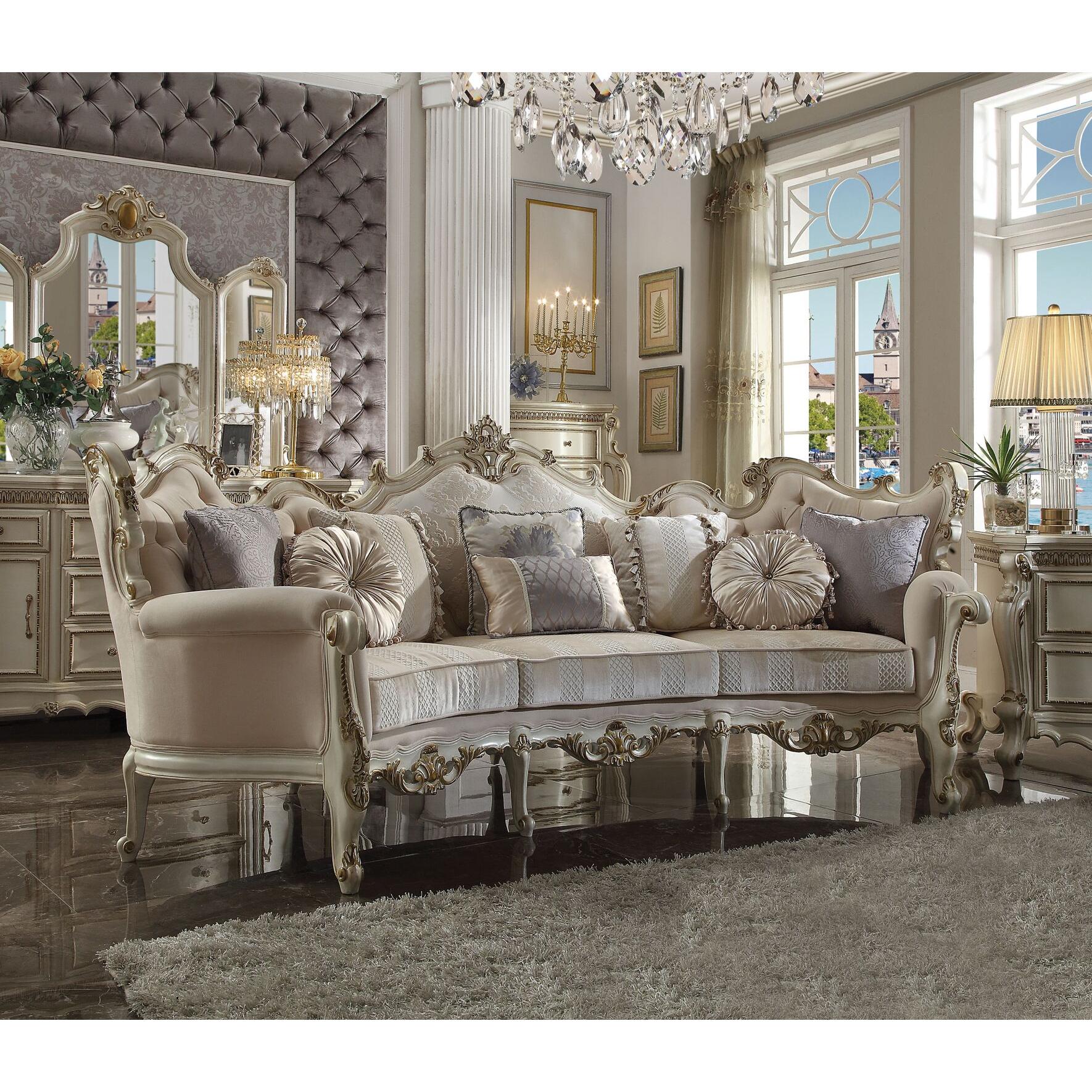 Acme Furniture Picardy 56880 Sofa with 8 Pillows