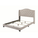 Coaster Furniture Sonoma 310073KE Upholstered Eastern King Wingback Bed - Beige IMAGE 2