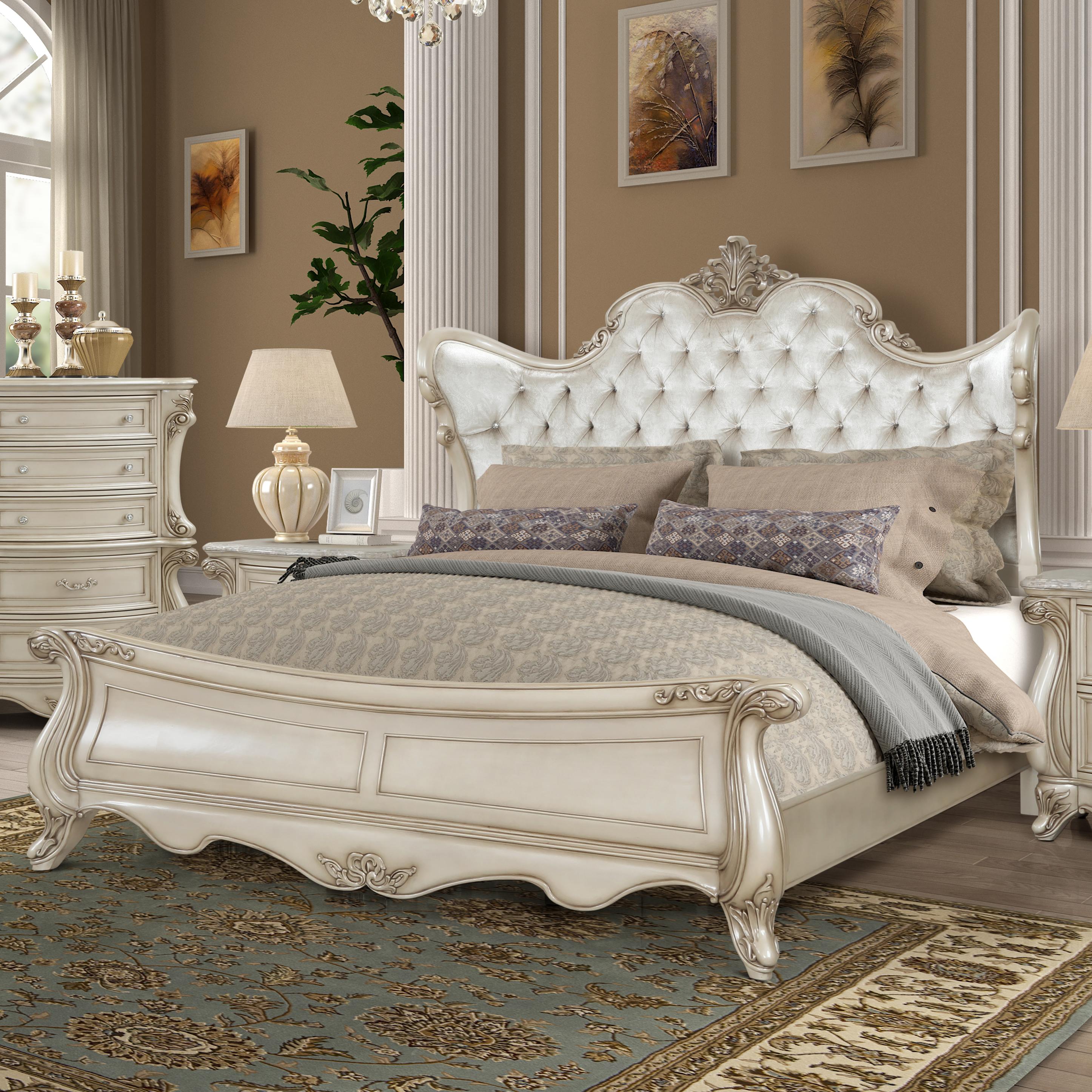 New Classic Furniture Monique Pearl Queen Bed B992-310/B992-320/B992-3
