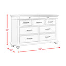 Elements International Slater SR600DR Dresser - White IMAGE 12