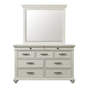 Elements International Slater SR600DRMR Dresser with Mirror - White IMAGE 2
