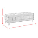 Elements International Crosby Tufted Storage Ottoman - Gun Metal IMAGE 14