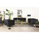 Coaster Furniture Adri 723608 Rectangular Glass Top Coffee Table - Matte Brass IMAGE 8