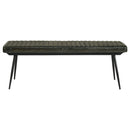 Coaster Furniture Misty 110653 Leather Upholstered Dining Bench - Antique Espresso IMAGE 2