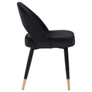 Coaster Furniture Lindsey 193562 Upholstered Dining Side Chair - Black (Set of 2) IMAGE 8