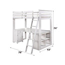 Acme Furniture Ambar 38065 Twin Loft Bed with Desk & Bookcase & Chest IMAGE 9