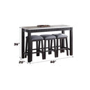 Acme Furniture Necalli 72930 4PC Pack Counter Height Table Set IMAGE 2