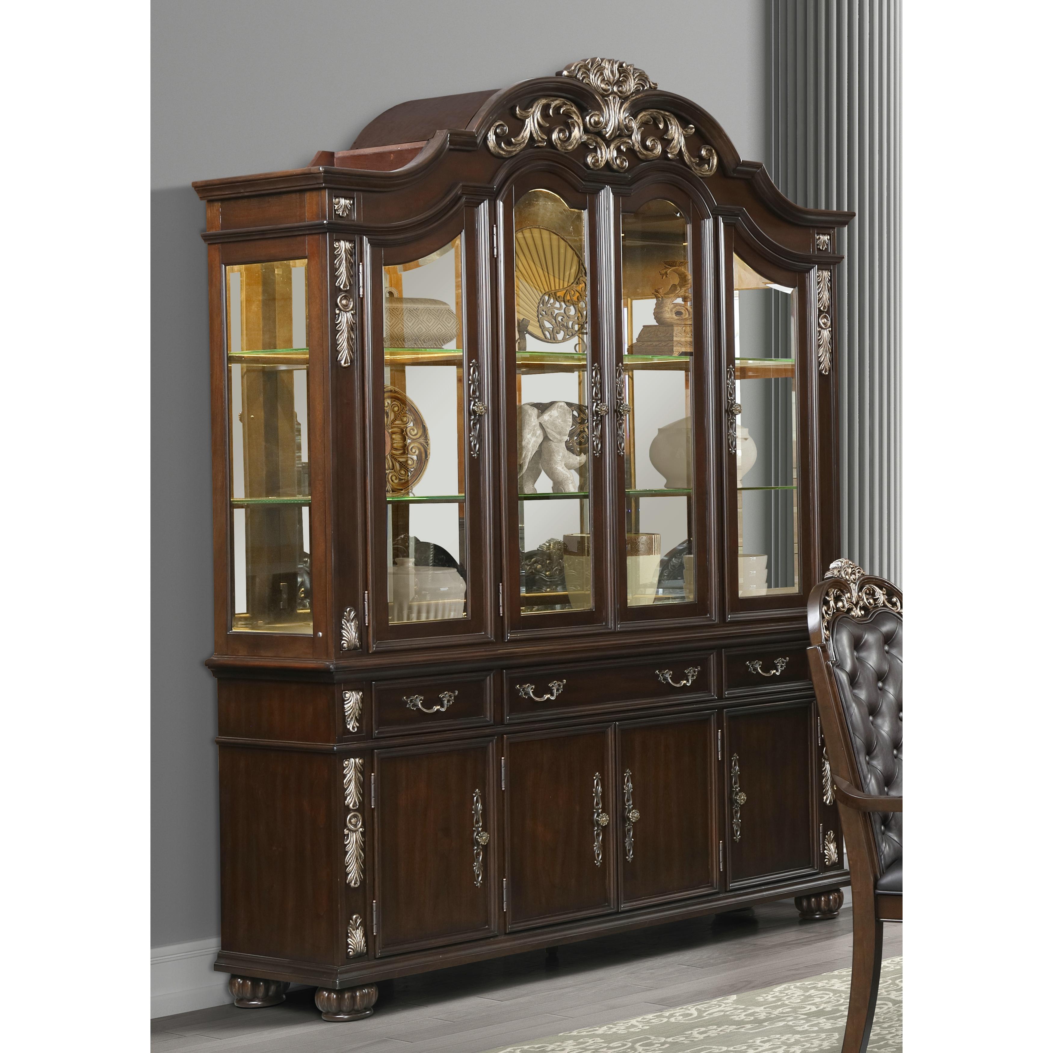 New Classic Furniture Maximus D1754-40 China Cabinet - Madeira