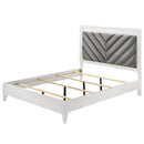 Acme Furniture Chelsie Queen Upholstered Panel Bed 27390Q IMAGE 2
