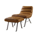 Acme Furniture Bison Leather Ottoman 59652 IMAGE 1