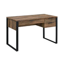 Acme Furniture Aflo 92725 Writing Desk - Weathered Oak & Black IMAGE 2
