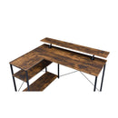 Acme Furniture Drebo 92755 Writing Desk - Weathered Oak & Black IMAGE 2