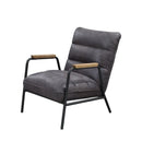 Acme Furniture Nignu Stationary Leather Look Accent Chair 59950 IMAGE 2