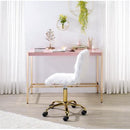 Acme Furniture Midriaks OF00024 Writing Desk - Pink & Gold Finish IMAGE 1