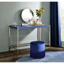 Acme Furniture Midriaks OF00022 Writing Desk - Navy Blue & Gold Finish IMAGE 7