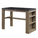 Acme Furniture Charnell Counter Height Dining Table with Marble Top and Trestle Base DN00551 IMAGE 4