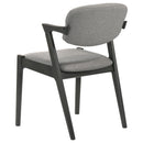Coaster Furniture Stevie 115112 Padded Wood Dining Arm Chair - Black (Set of 2) IMAGE 5