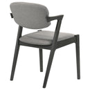 Coaster Furniture Stevie 115112 Padded Wood Dining Arm Chair - Black (Set of 2) IMAGE 6