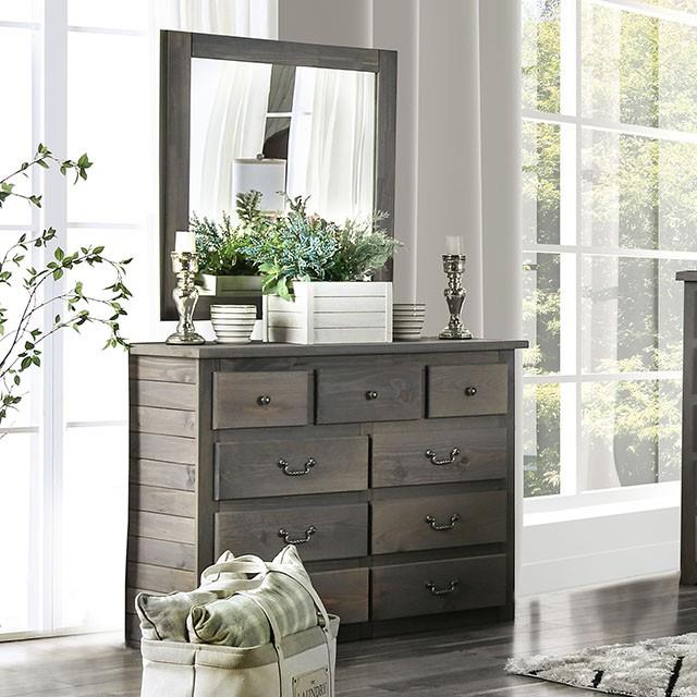 ash grey dresser Furniture of America Rockwall AM7973D Dresser