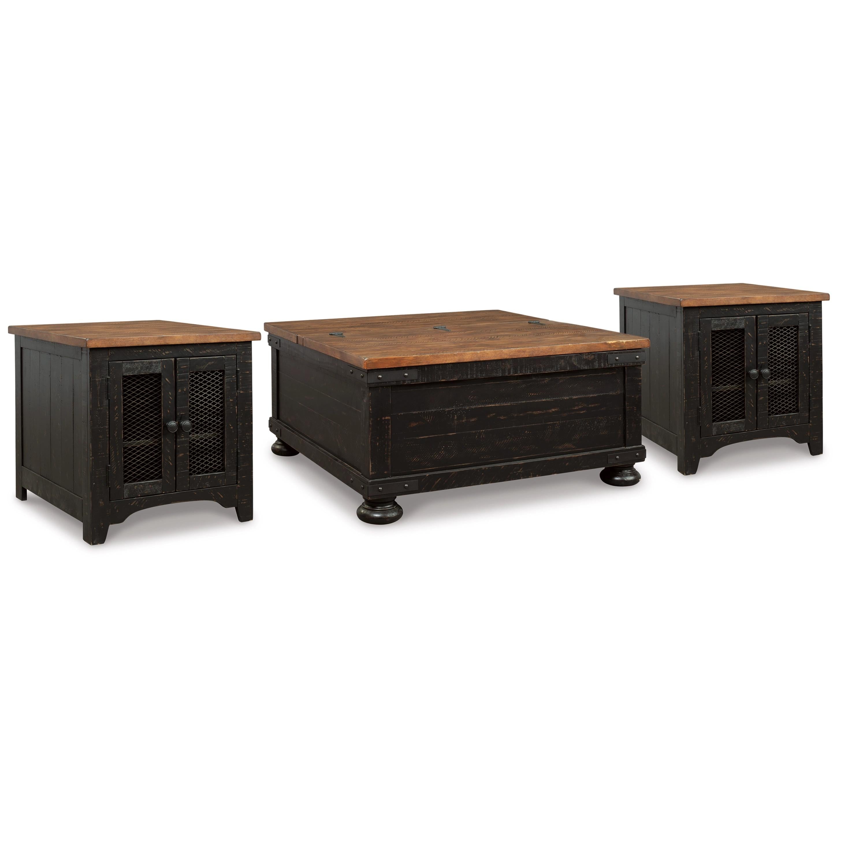 Signature Design by Ashley Valebeck T468T2 Coffee Table and 2 End Tabl