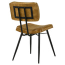 Coaster Furniture Misty 110642 Leather Upholstered Dining Side Chair - Camel (Set of 2) IMAGE 6