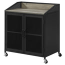 Coaster Furniture Arlette 183476 Wine Cabinet with Wire Mesh Doors - Grey Wash/Sandy Black IMAGE 5
