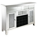 Coaster Furniture Melinda 183627 2-Door Wine Cabinet With Lighting Mirror IMAGE 1