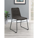 Coaster Furniture Dacy 192032 Faux Rattan Metal Dining Side Chair - Brown (Set of 2) IMAGE 8