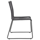 Coaster Furniture Jerome 192062 Woven Rope Stackable Side Chair - Charcoal (Set of 2) IMAGE 7