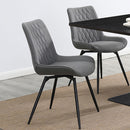 Coaster Furniture Diggs 193312 Upholstered Swivel Dining Side Chair - Grey (Set of 2) IMAGE 9