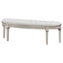 Coaster Furniture Evangeline 223396 Curved Fabric Upholstered Bench - Silver Oak IMAGE 4