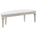 Coaster Furniture Evangeline 223396 Curved Fabric Upholstered Bench - Silver Oak IMAGE 6