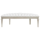 Coaster Furniture Evangeline 223396 Curved Fabric Upholstered Bench - Silver Oak IMAGE 7