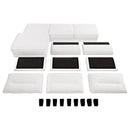 Coaster Furniture Caspian 509550 Upholstered Curved Arm Chaise Sectional Sofa - White IMAGE 13
