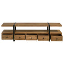 Coaster Furniture Otto 703243 5-Drawer Mango Wood 70" TV Stand Media Console - Brown IMAGE 4