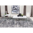 Coaster Furniture Opal 704148 Rectangular Glass Frame Coffee Table - White High Gloss IMAGE 9