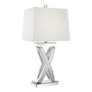 Coaster Furniture Dominick 923289 Table Lamp With Rectange Shade - White/Mirror IMAGE 1